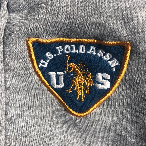 Boys U.S. Polo Assn Zip Up Hooded Sweatshirt 24 Mt - Picture 2 of 4